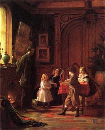 Christmas Time (also known as The Blodgett Family) - Eastman Johnson