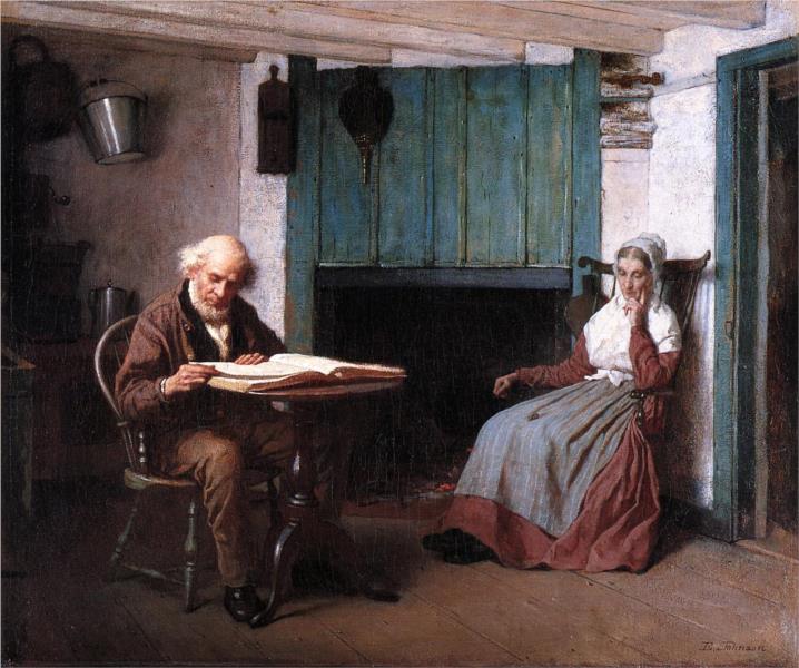 Thy Word is a Lamp unto My Feet and a Light unto My Path, 1881 - Jonathan Eastman Johnson