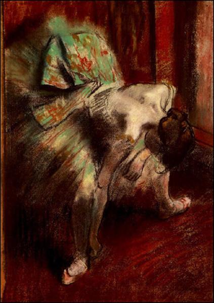 Dancer in Green Tutu, c.1880 - c.1885 - Edgar Degas