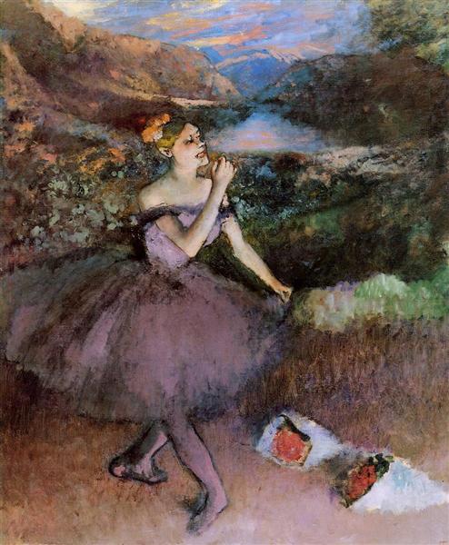 Танцовщица с букетом, c.1890 - c.1895 - Эдгар Дега