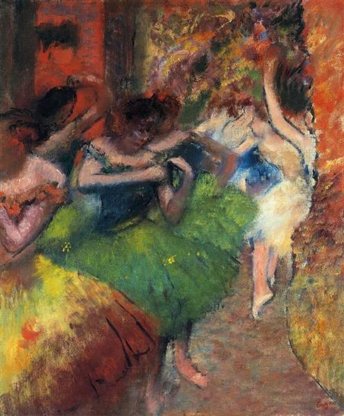 Dancers in the Wings, c.1885 - Едґар Деґа