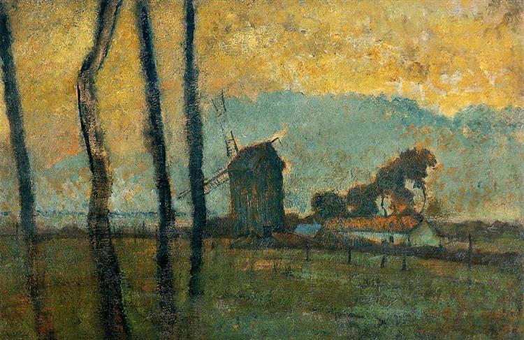 Пейзаж в Валери-сюр-Сом, 1854 - Эдгар Дега