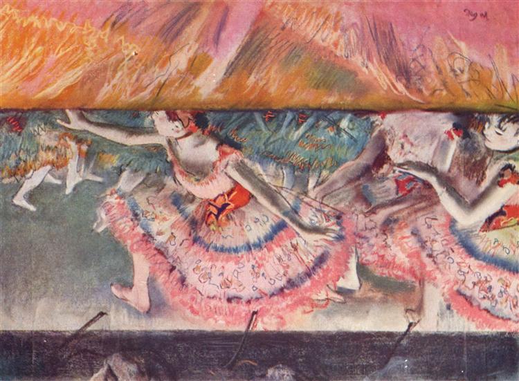 Lowering the Curtain, c.1880 - Edgar Degas