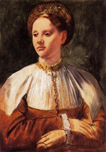 Portrait of a Young Woman (after Bacchiacca), 1858 - 1859 - Едґар Деґа