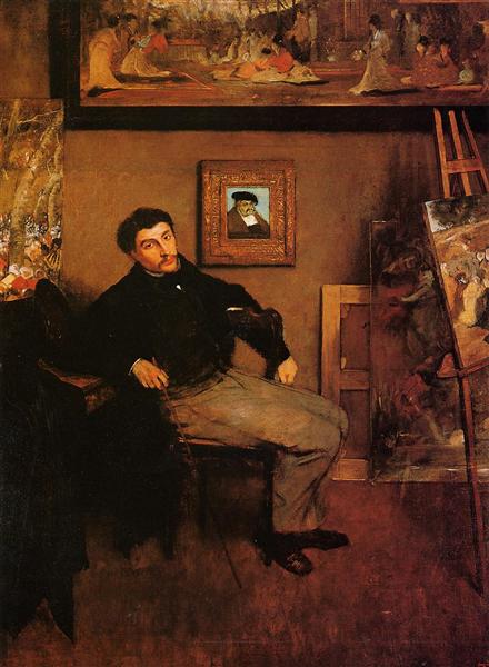 Портрет Джеймса Тиссо, 1867 - 1868 - Эдгар Дега