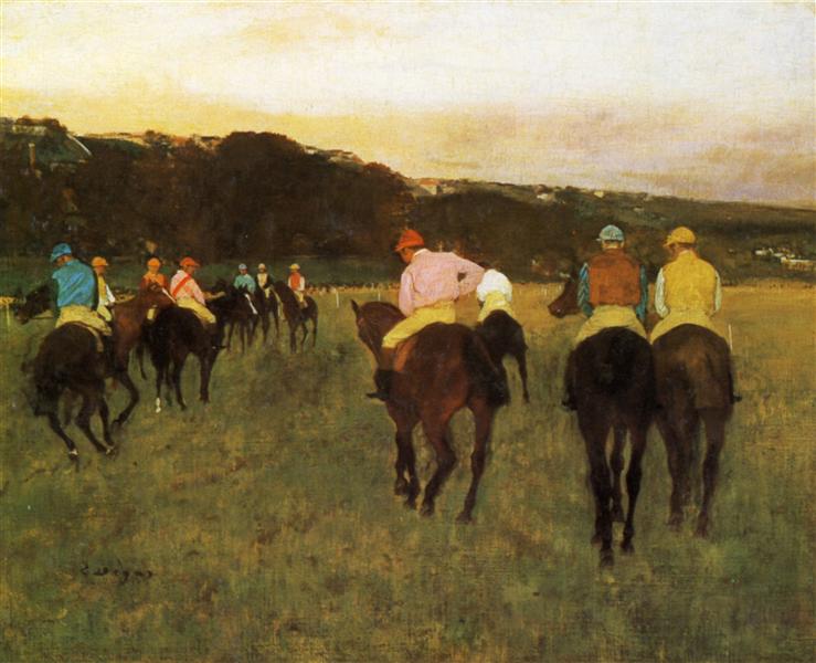 Race Horses at Longchamp, 1871 - 1874 - Edgar Degas