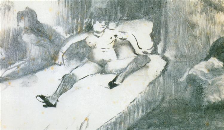 Rest on the bed, 1876 - 1877 - Едґар Деґа