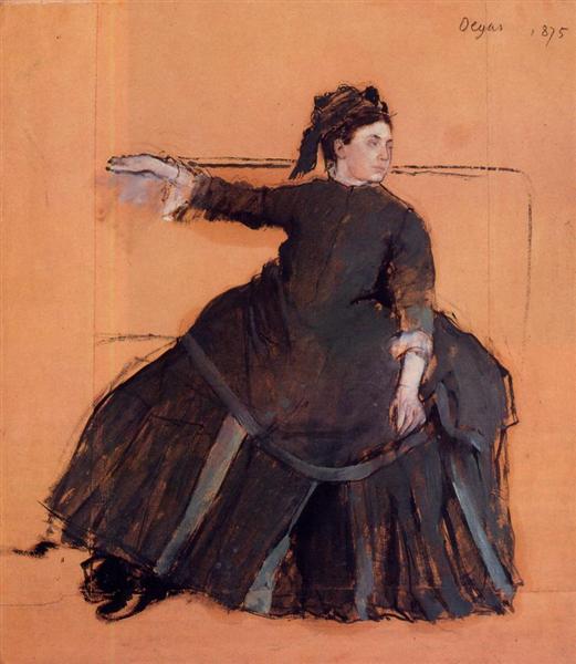 Женщина на софе, 1875 - Эдгар Дега