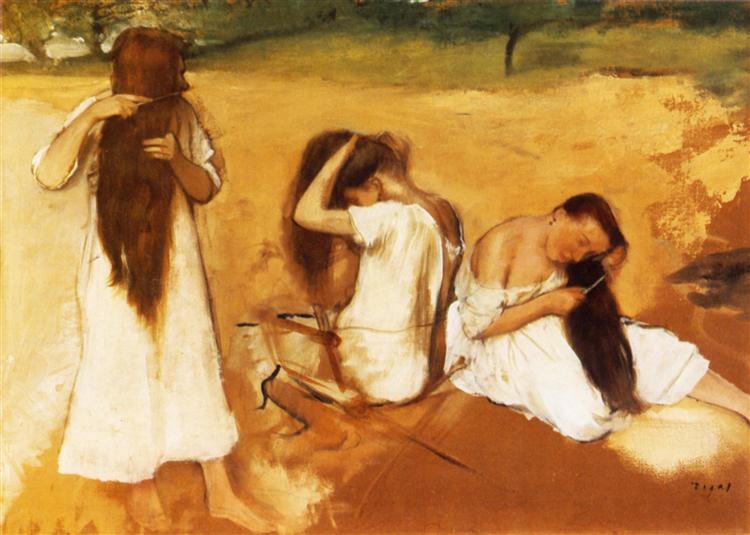 Женщины причесываются, 1876 - 1877 - Эдгар Дега