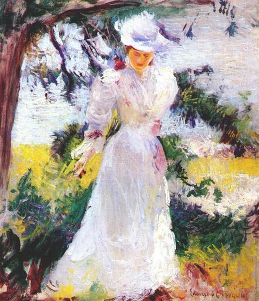 My Wife Emeline in a Garden, c.1890 - c.1895 - Едмунд Чарльз Тарбелл
