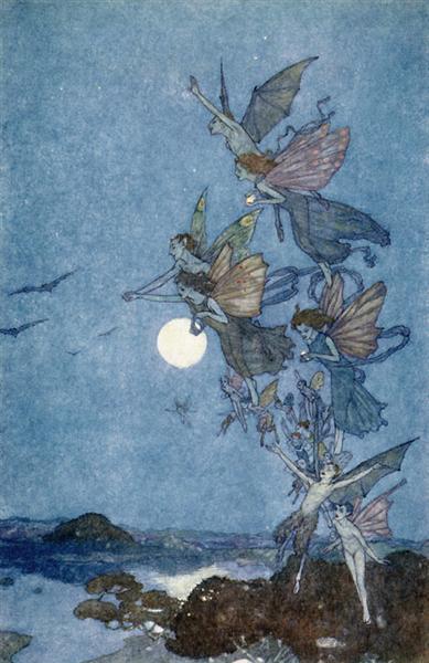 Elves and Fairies, illustration for The Tempest - Edmund Dulac