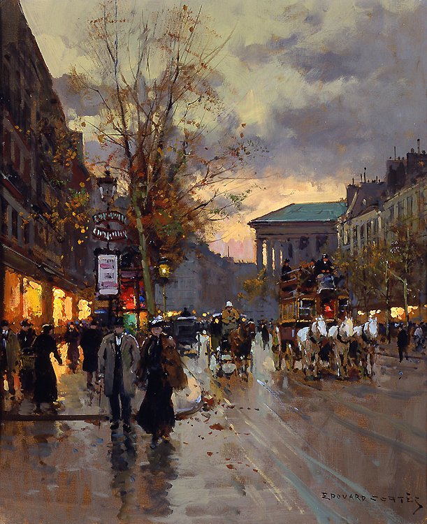 Boulevard de la Madeleine - Edouard Cortes - WikiArt.org - encyclopedia ...