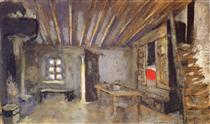 Studio Interior, Model for the Scenery of La Lepreuse - Edouard Vuillard