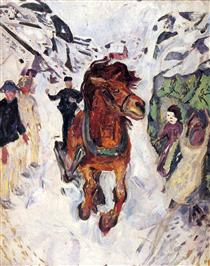 Cheval au galop - Edvard Munch