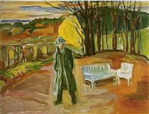 Self-Portrait in the Garden, Ekely - Edvard Munch