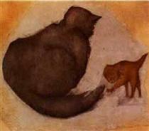 Cat and Kitten - Edward Burne-Jones