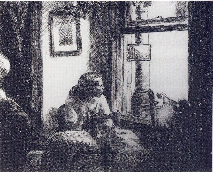 East Side Interior, 1922 - Edward Hopper