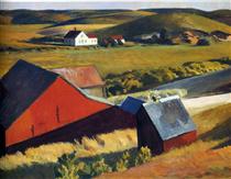 Cobbs Barns and Distant Houses - Edward Hopper