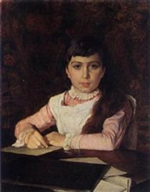 A portrait of a young girl - Едвард Тейлор