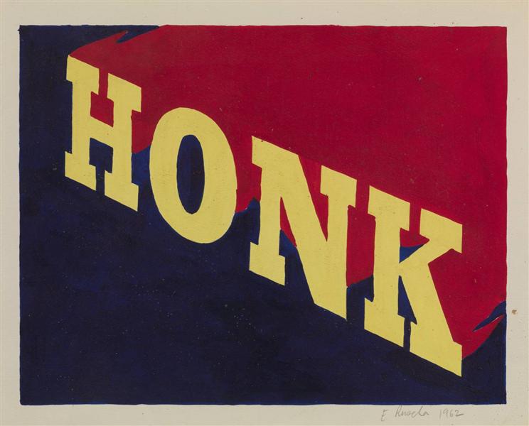 Honk, 1962 - Edward Ruscha