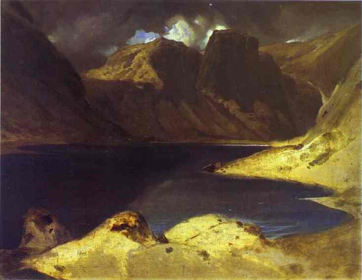 A Lake Scene Effect of a Storm, 1833 - Едвін Генрі Ландсір
