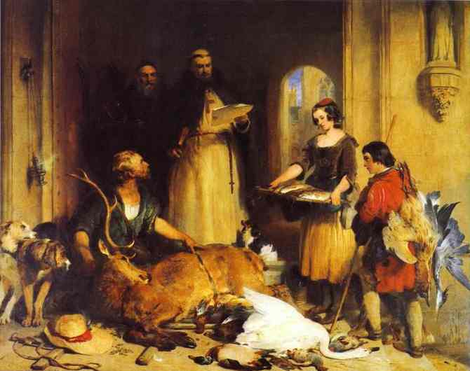 Scene in the Olden Time at Bolton Abbey, 1834 - Edwin Landseer