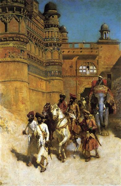 The Maharahaj of Gwalior Before His Palace, c.1887 - Эдвин Лорд Уикс