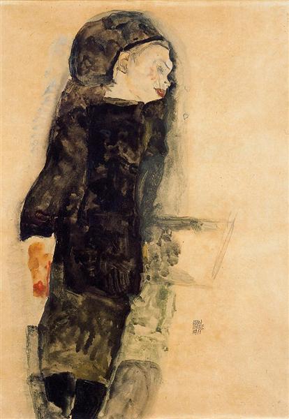 Дитя в черном, 1911 - Эгон Шиле