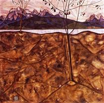 River Landscape - Egon Schiele