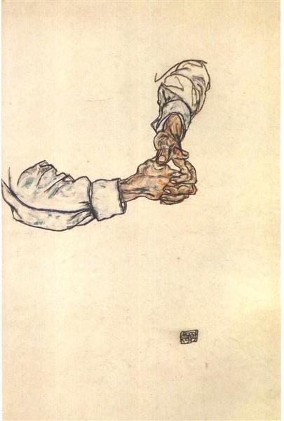 Study of hands, 1913 - Egon Schiele