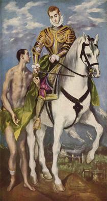 Der Hl. Martin und der Bettler - El Greco