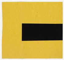 Black and Yellow from the series Line Form Color - Ellsworth Kelly