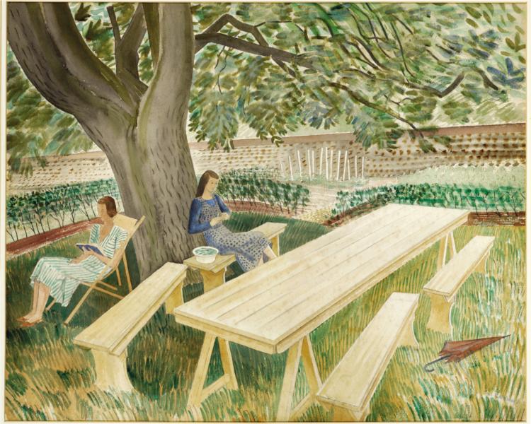Two Women in a Garden, 1933 - Eric Ravilious