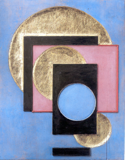 Three Gold Circles with Blue Full Circle, 1922 - Erich Buchholz