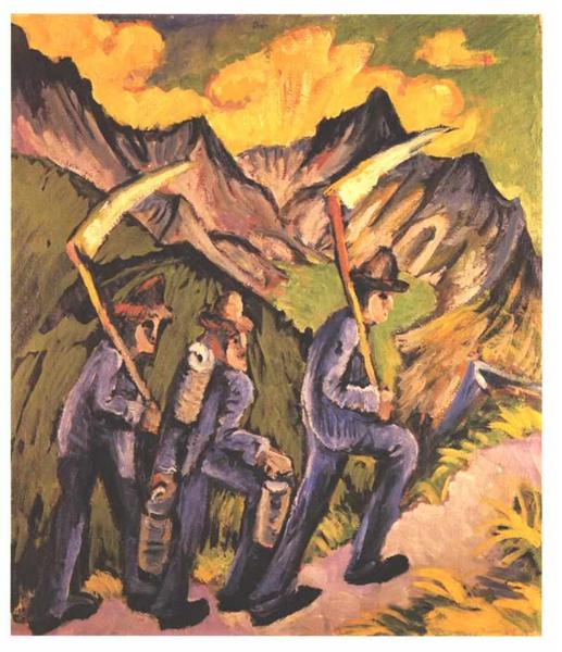 Life on the Alpine Pasture - Эрнст Людвиг Кирхнер