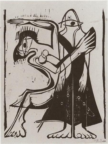 Mask Dance, 1929 - Эрнст Людвиг Кирхнер