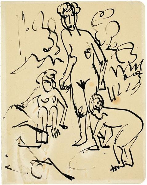 Mother and Children, 1925 - Ernst Ludwig Kirchner