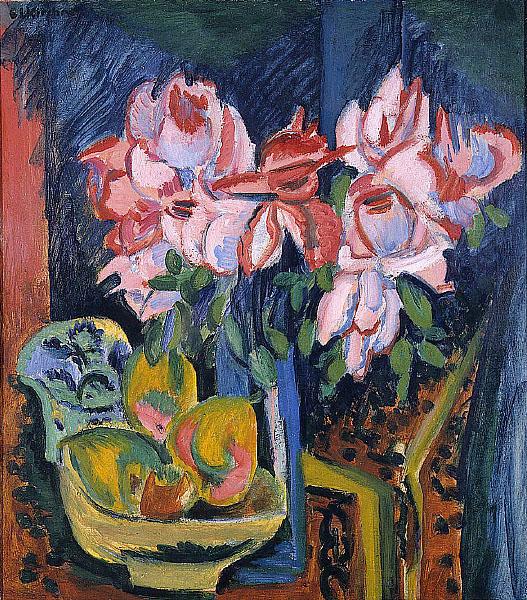 Pink Roses, 1918 - Ernst Ludwig Kirchner