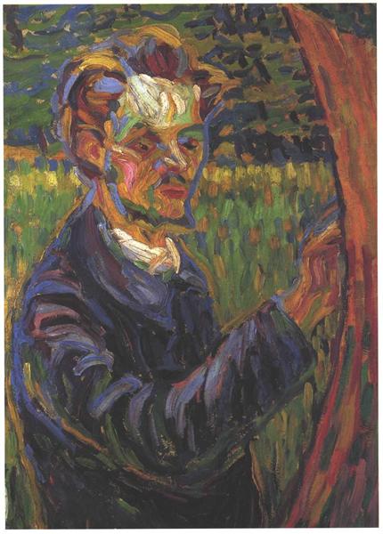 Portrait of Erich Heckel at the Easel - Ernst Ludwig Kirchner