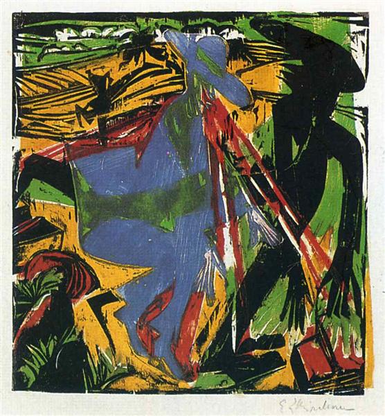 Schlemihls Entcounter with the Shadow - Ernst Ludwig Kirchner