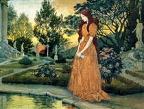 Girl in the Garden - Eugène Grasset
