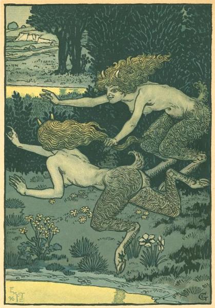 Les petites faunesses, 1897 - Eugène Grasset