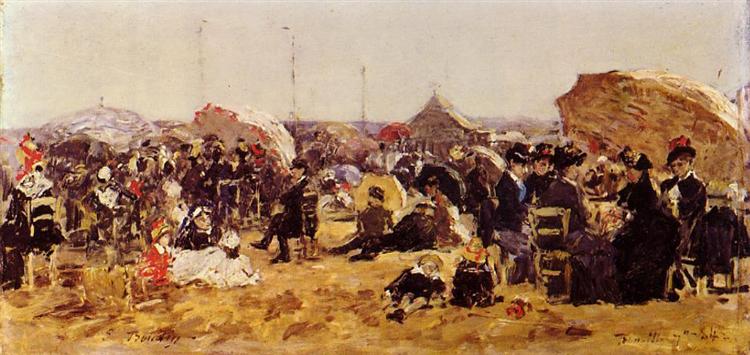 Beach at Trouville - Eugene Boudin