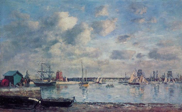 Camaret, Boats in the Harbor - Эжен Буден