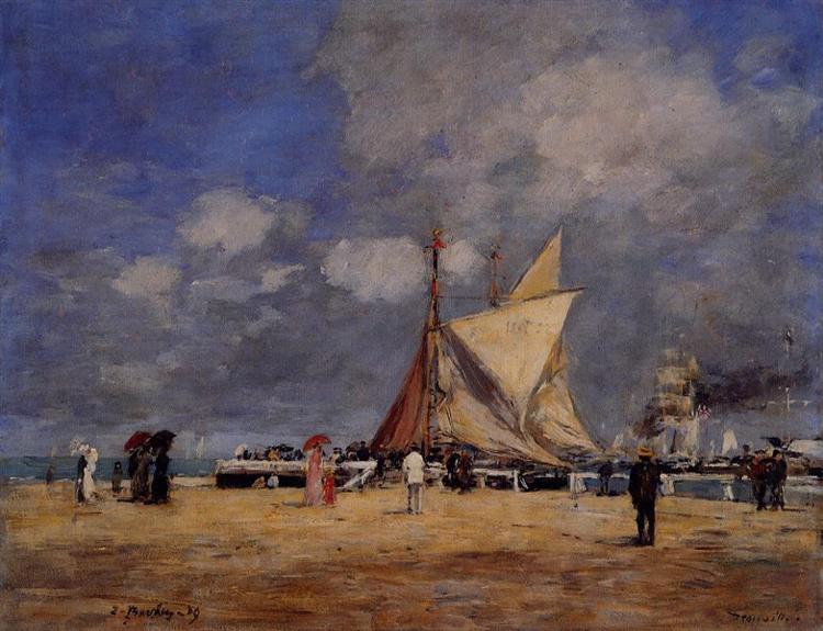 Deauville, on the Jetty, 1889 - Eugène Boudin