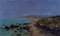 Douarnenez, the Shore and the Bay - Eugene Boudin