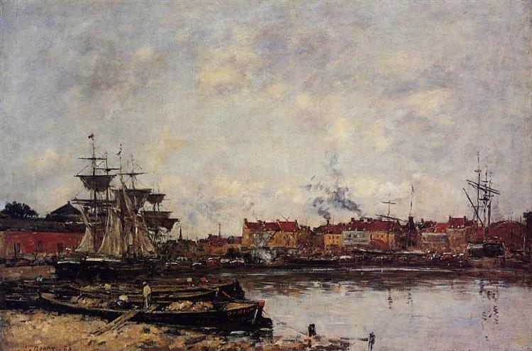 Dunkirk, the Inner Port, 1889 - Eugène Boudin