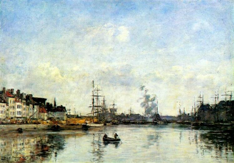 Entrance to the harbor, 1889 - Ежен Буден