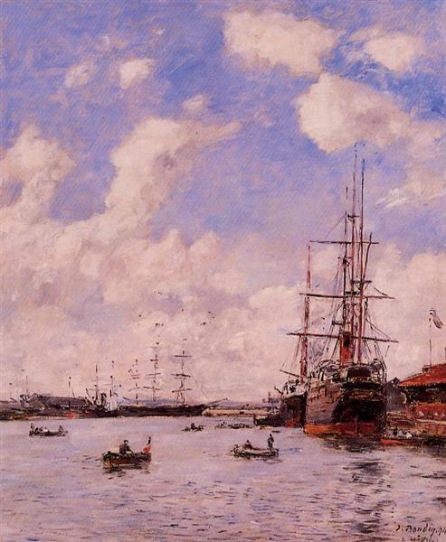 Le Havre. Basin of Eure., 1894 - Эжен Буден