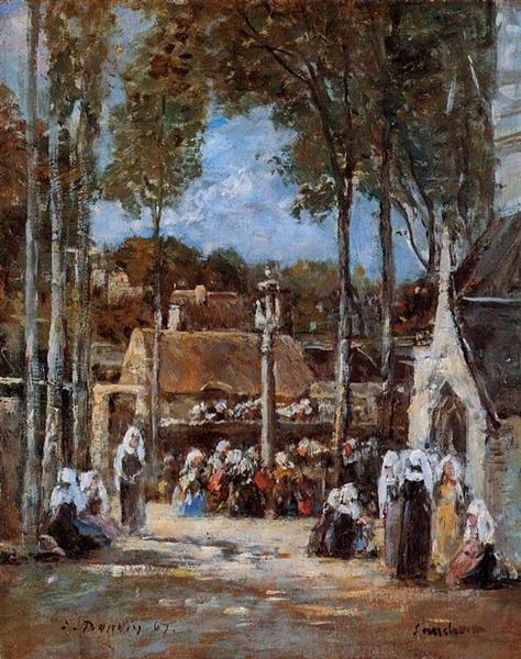 Local Pilgrimmage at Landerneau, 1867 - Эжен Буден